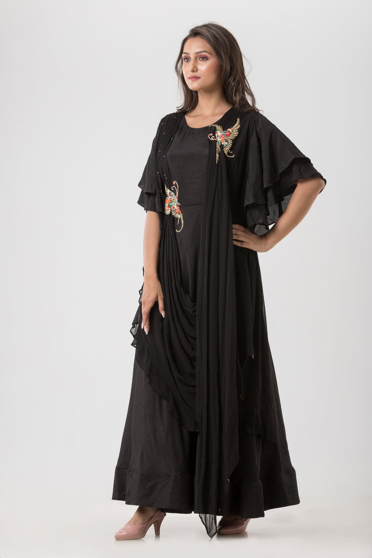 Sacred Suta Designer Long Gown Buta work