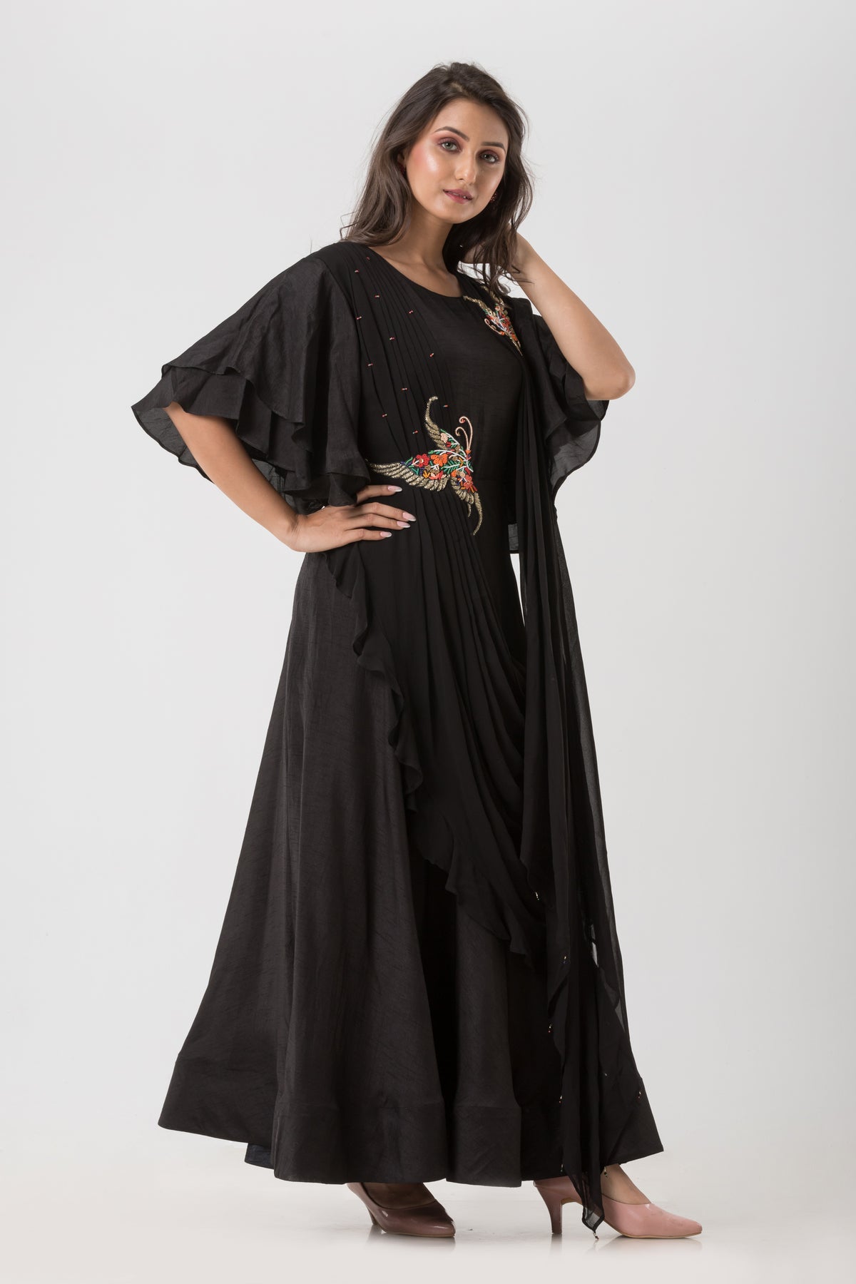 Sacred Suta Designer Long Gown Buta work