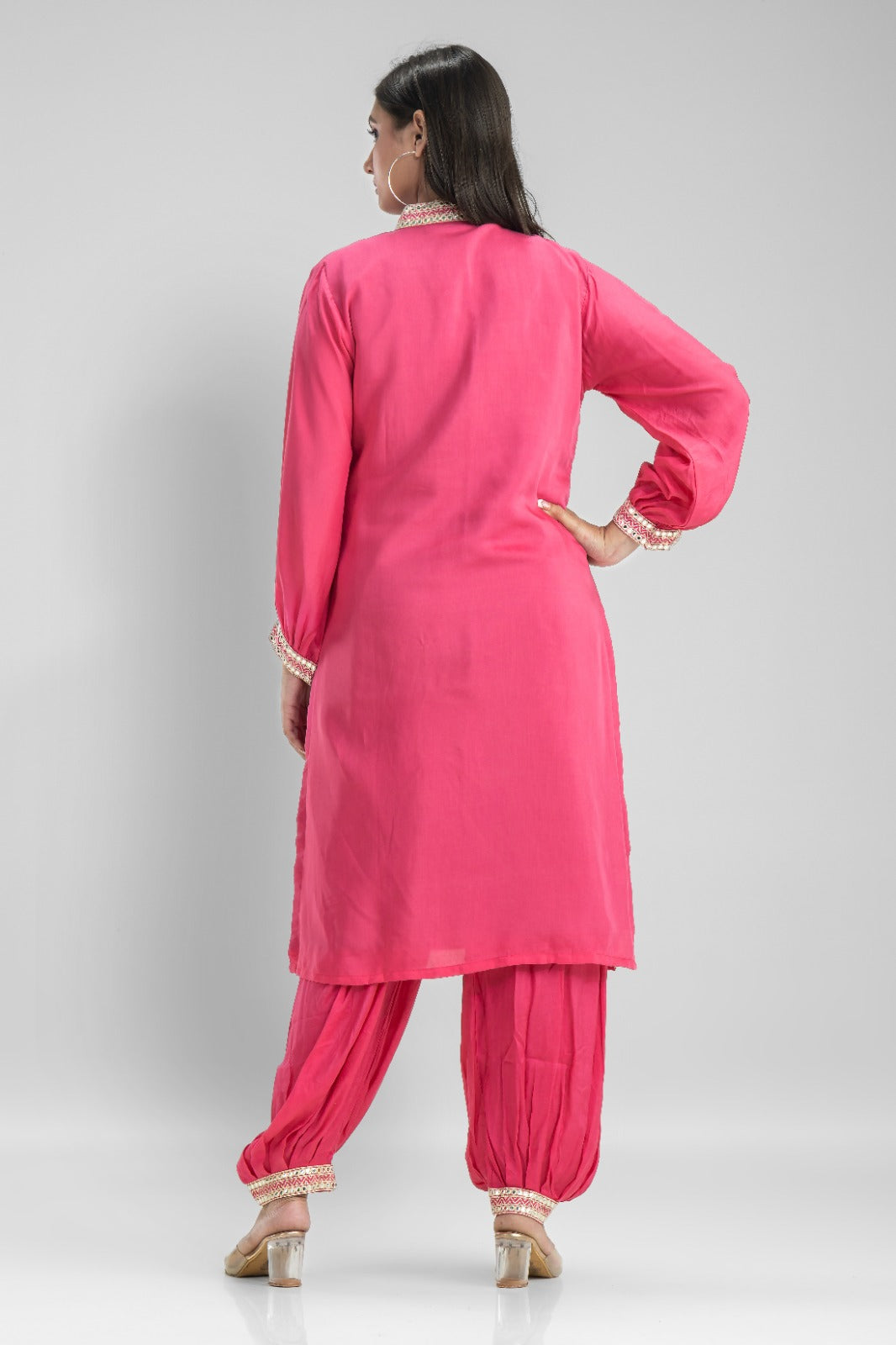 Muslin Kurti & Afghani Pant Set