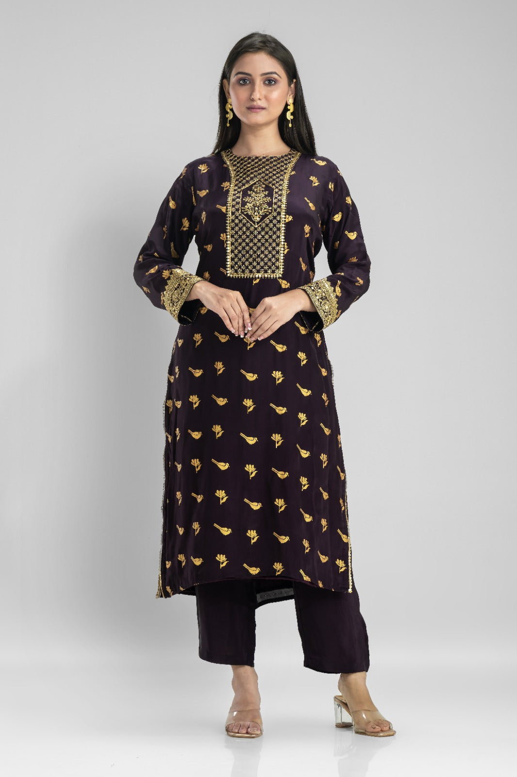 Muslin Kurti & Afghani Pant Set