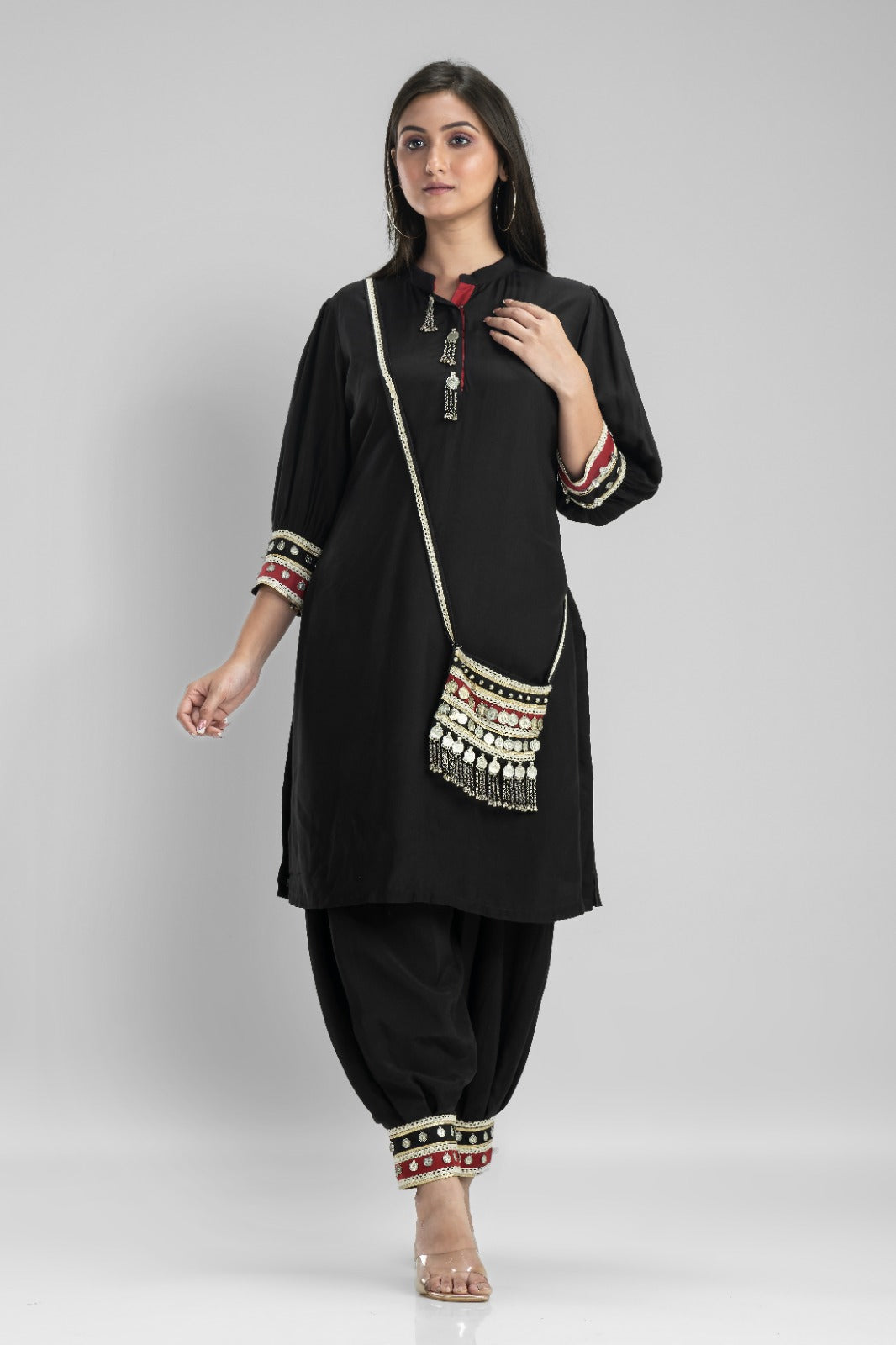 Designer Kurta set with Matching Bag